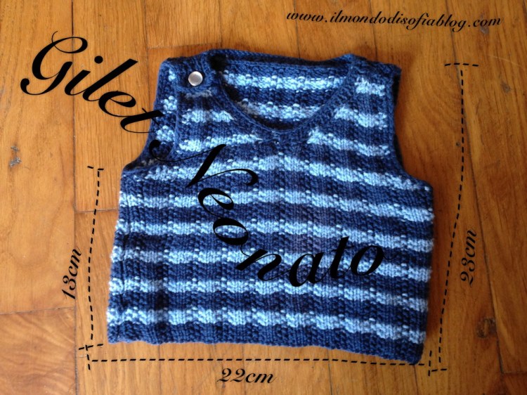 gilet neonato maglia