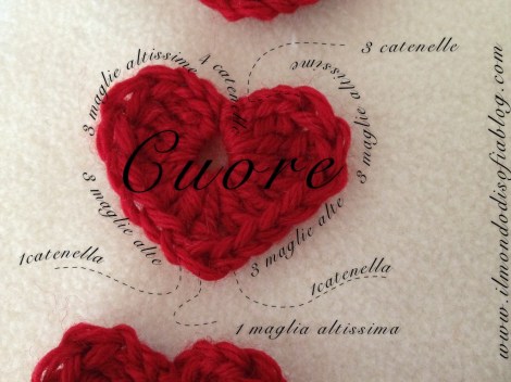 cuore all'uncinetto