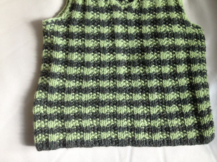 gilet a maglia coste perlate